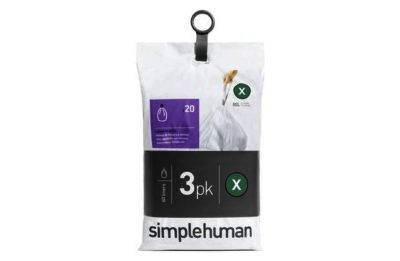 simplehuman - Bin Liner Code X 3 x 20 Pack 60 Liners simplehuman - Bin Liner Code X 3 x 20 Pack 60 Liners